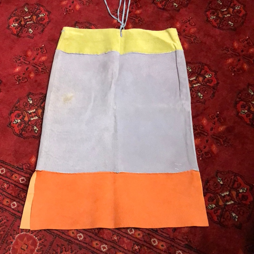 ILLIA 100% LEATHER SKIRT SIZE M - Picture 2 of 11